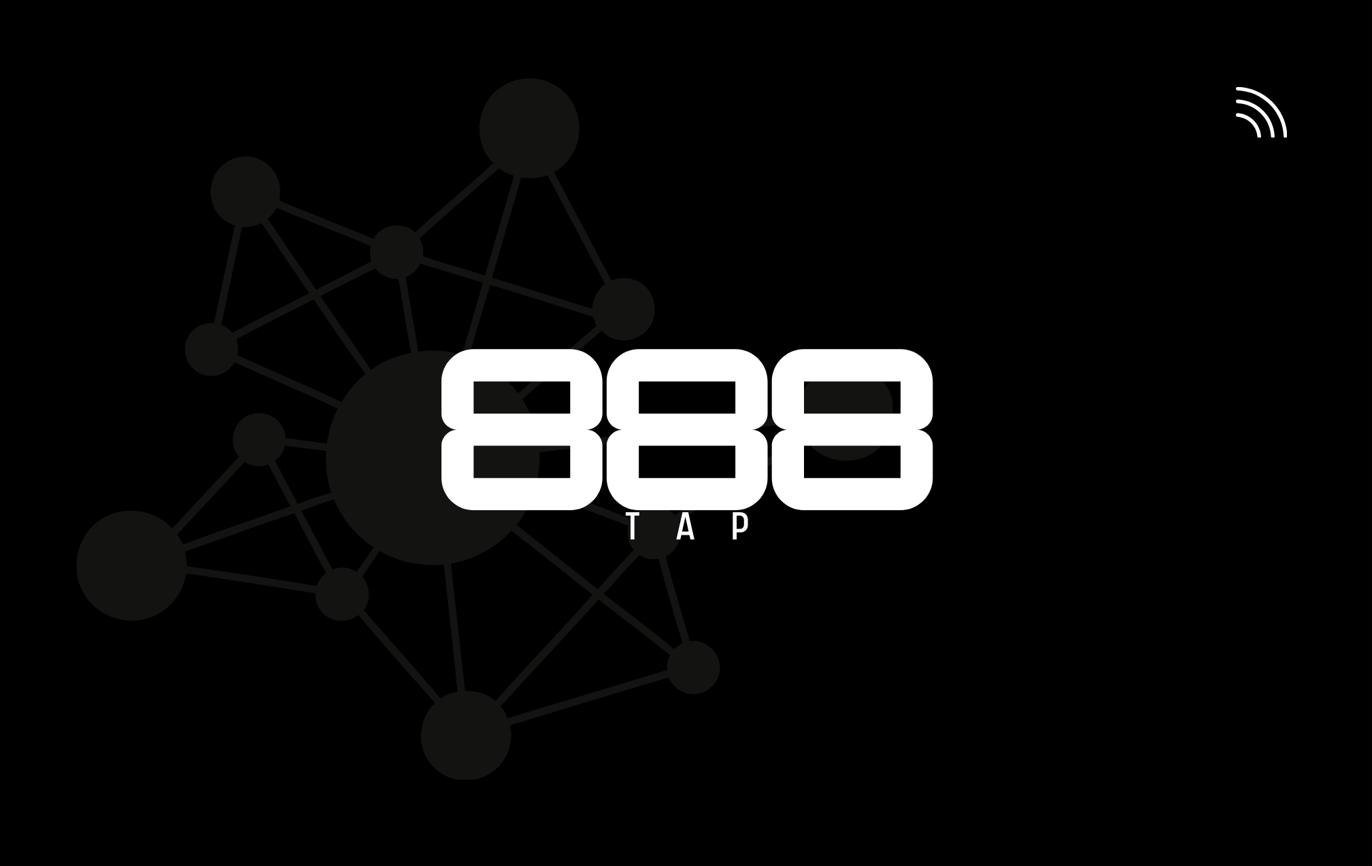 Front of the 888TAP card